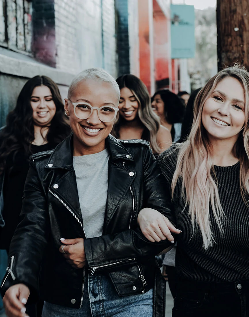 Becoming Resilient Friends walking down street