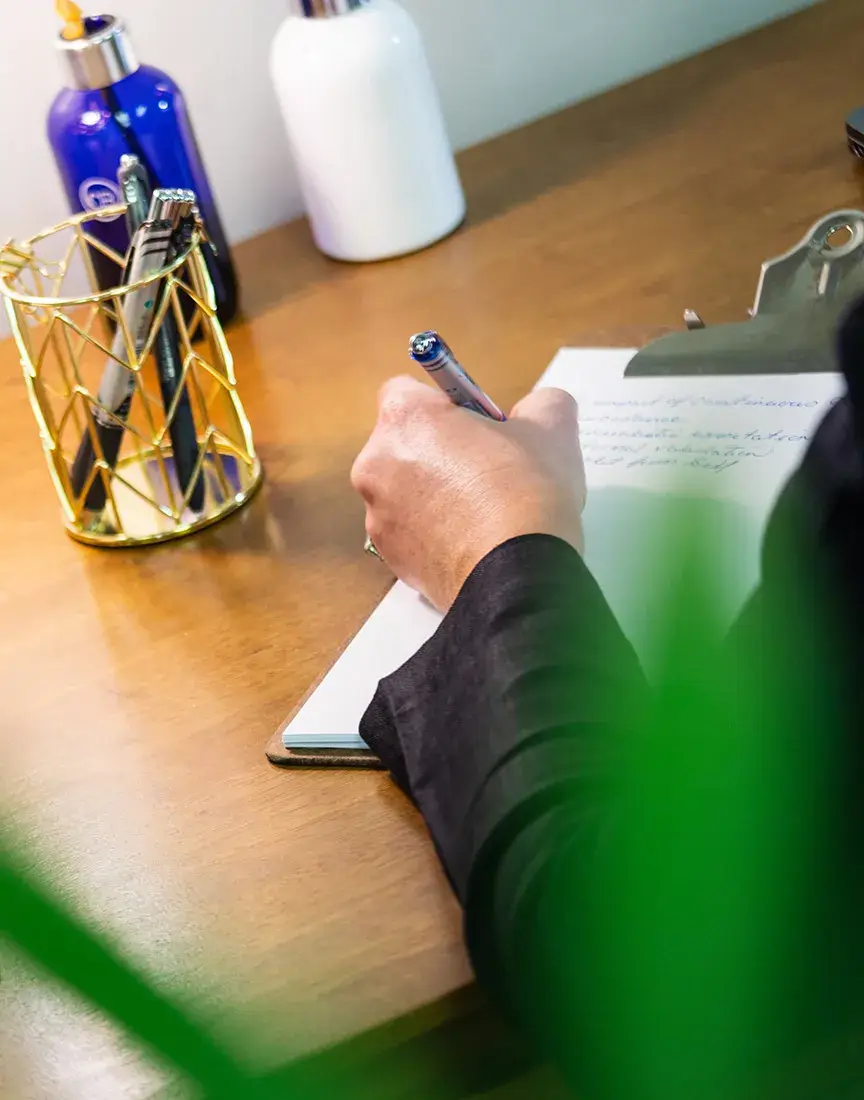 Professional Medication Management Mental health professional writing notes