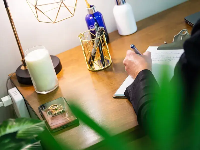 therapist-taking-notes A psychotherapist taking notes during a bipolar disorder evaluation